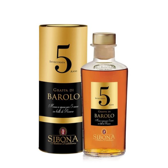 Sibona Grappa Riserva Barolo 5 Anni 0,5 L / 500 ml 44%