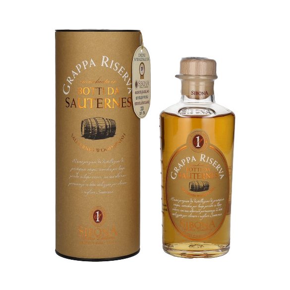 Sibona GRAPPA RISERVA botti da SAUTERNES 0,5 L / 500 ML 44%